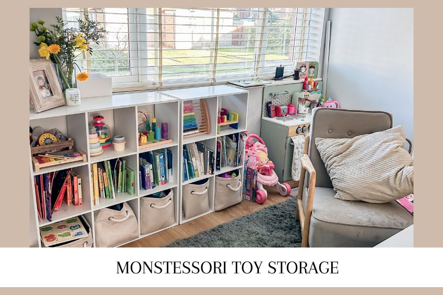 How to set up a monstessori toy storage space