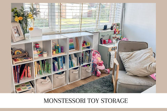 How to set up a monstessori toy storage space